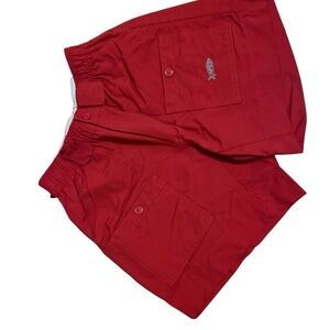 Aftco fishing shorts size 28 nylon EUC red